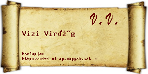 Vizi Virág névjegykártya